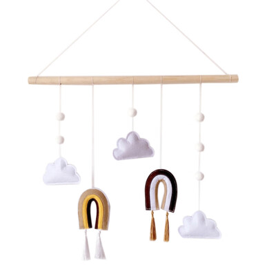 

Nordic Wind Sticks Felt Pendants Small Fresh Wall Hanging Home Hanging Wall Decoration