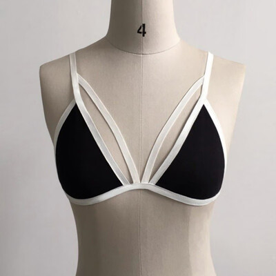 

New Arrival Women Sexy Backless Bras Hollow Out Patchwork Bralette Bandage Bars Lingerie Women Push Up