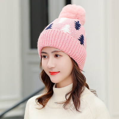 

Hat Womens winter Korean fashion all kinds of plush warm autumn&winter cycling womens sweet&lovely knitting wool hat