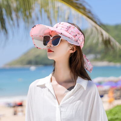 

Summer sunshade cap woman sunscreen retractable hollow cap baseball cap UV protection multifunctional outdoor solar cap