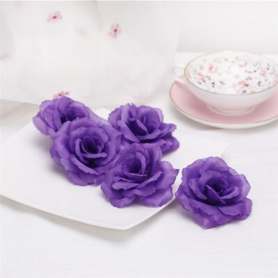 

5pcs Artificial Floral Silk Roses Heads Bulk Flowers 8cm For Wedding Party Prom Home DIY Decor For Mothers Day