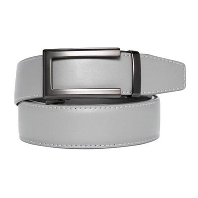 

BPSTAR Mens Automatic Buckle Genuine Leather Mens Ratchet Holeless Belt Business High Quality Mens Real Belt for Pants