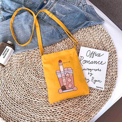

Tailored Women Funny Canvas Bag Student Shoulder Bag Girls Fashion Casual Crossbody Bag