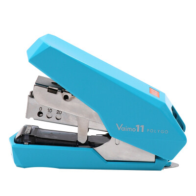 

Japan Meikesi MAX flat foot labor-saving stapler student office stapler can be ordered 2-40 page with nail puller 11 blue HD-11SFL