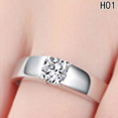 

Couple Ring Korean Version Creative Opening Wedding Silver Ring Simulation Diamond Pair Ring