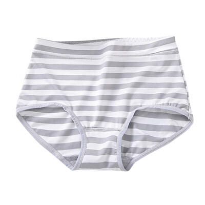 

Women Sweet Cartoon Stripes Print Striped Ice Silk Mid Waist Soft Cotton Briefs Modern Sweet Stretch Panties