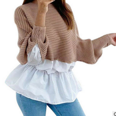 

US Women Autumn Long Sleeve Casual Shirt Ladies Round-neck Tops Blouse Plus Size