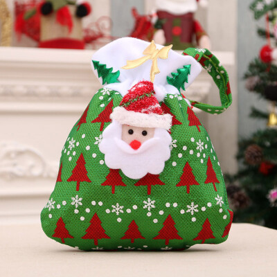 

Toponeto Christmas Candy Bag Santa Claus Snowmen Gift Bag Children Storage Bag