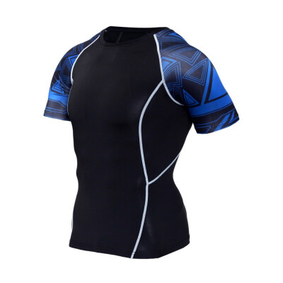 

Men Summer sports Wolf Jerseys short sleeved T-shirt fitness tights running sport clothes quick drying T-Shirts Tights Clothing