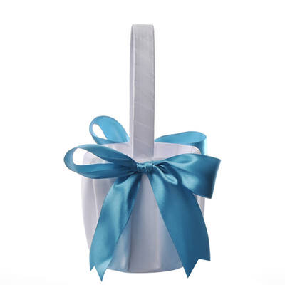 

Romantic Basket Wedding Decor Collection Flower Basket Satin Rose Petals Holder for Wedding Party Decoration