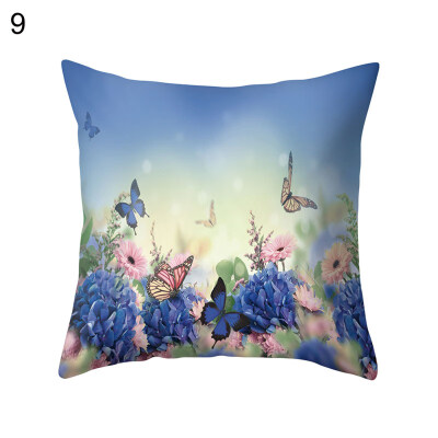 

Flower Butterfly Pillow Case Cushion Cover Sofa Bed Car Cafe Office Decoration