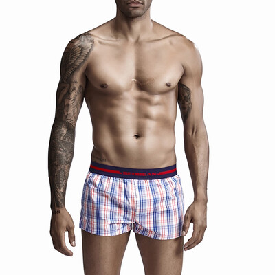 

Gobestart Mens New Style Fashion Plaid Household Pants All-Cotton Thin Trousers