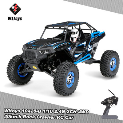 

Original Wltoys 10428-B 110 24G 2CH 4WD 30kmh Electric Brushed Off-road Rock Crawler W LED Lights RTR RC Climbing Car Origina
