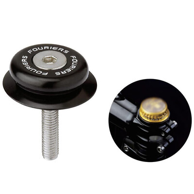 

Black Bike Bicycle Beer Headset Top Cap Cover For 1-18 Fork With Screws Bolt