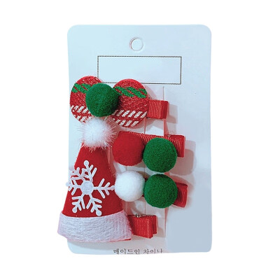 

Girls Hair Clips Cute Christmas Santa Claus Design Hair Pin Set Children Hairpin Princess Hair Accessories new