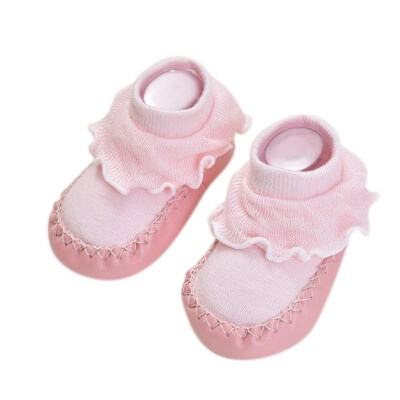 

Baby Boys Girls Infant Spring Autumn Cotton Shoes Socks Cute Warm Anti-Slip Floor Shoes Socks Warmer Indoor Walk Learning Socks