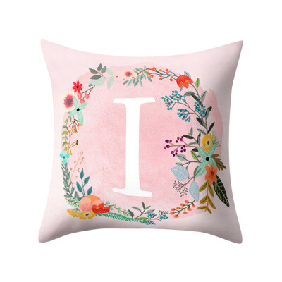 

〖Follure〗English Alphabet Pillow Print Cushion Flower Pillowcase Cover Room Decoration