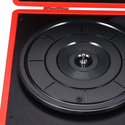 

Turntable With Speakers Vintage BT Phonograph Record Player Stereo Sound Black EU-type