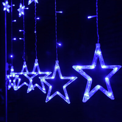 

LED Stars String Lights Christmas Festival Curtain Light Fairy Wedding Birthday Christmas Lighting Indoor Decoration Light