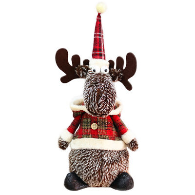 

40ｘ20cm Christmas Home Table Ornament New Year Decoration Cute Plush Elk Doll Sitting Christmas Festival Kids Birthday Gift