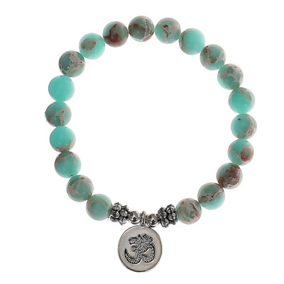 

Novelty Handmade Imperial Jasper Bracelets & Bangles Charm Bracelet for Men Natural Stone Beads Bracelets