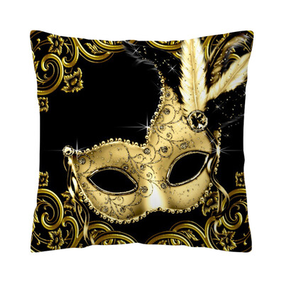 

〖Follure〗Rose Black Gold Cushion Cover Square Pillowcase Home Decoratio