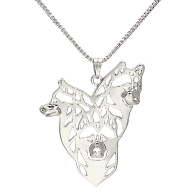 

1PC Three Dogs Pendant Necklaces Jewelry Husky Family Necklaces For Women Drop Shipping