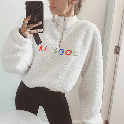 

Gobestart Women Solid Top Hooded T-shirt Cropped Long Sleeve Sweatershirt Shirts