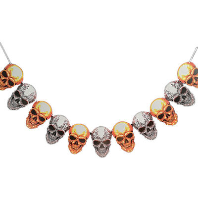 

Halloween Pumpkin Skull Witch Banner Decoration Ornament DIY Pull Banner Family Party Banner
