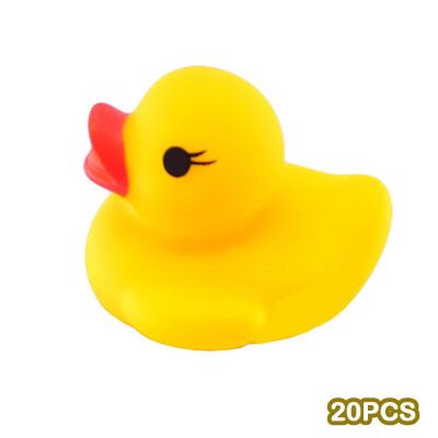 

Siaonvr 20pcs Cute Mini Yellow Rubber Ducks Bathing Floating Ducky Baby Shower Toys