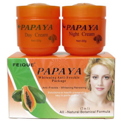 

2pcslot Papaya Whitening Cream Skin Care Anti Freckle Face Cream