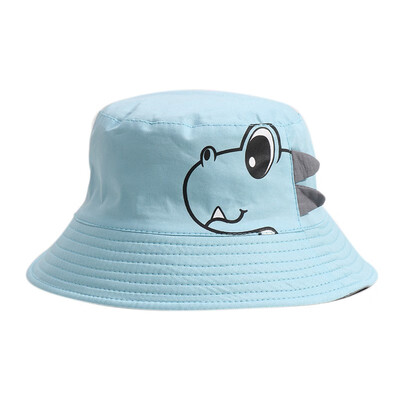 

Summer Kids Boys Girls Cap Cartoon Shark Pattern Bucket Hats Caps Reversible Sun Headwear Sun Headwear Fashion Beach Cap
