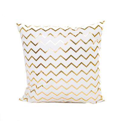 

〖Follure〗Gold Foil Printing Pillow Case Sofa Waist Throw Cushion Cover Home Decor