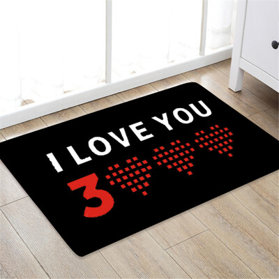 

Gobestart I love You Three Thousand Times Comfort Square Flannel Kitchen Non-slip Mat 50X80CM