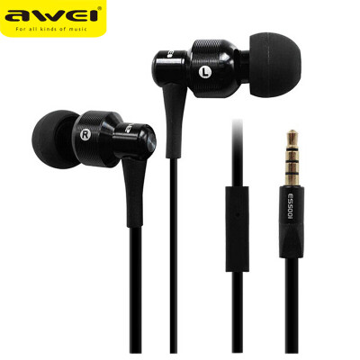 

Awei with the 500I in-ear metal subwoofer mobile phone stereo cable control headset OEM custom