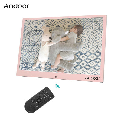 

Andoer 13inch LED Digital Photo Frame 1280 800 Resolution Support 1080P Video Random Play Aluminum Alloy with Remote Control Chr