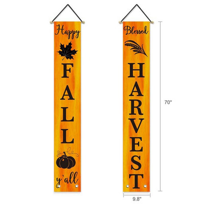 

Unique Thanksgiving Banner With Hanging Rope Polyester Banner Thanksgiving Decoration For Door Frame