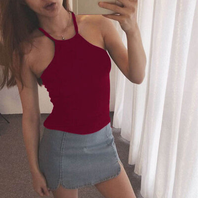 

New Sexy Women Tank Halter Sexy Soft Bra Vest Crop Solid Top Bra