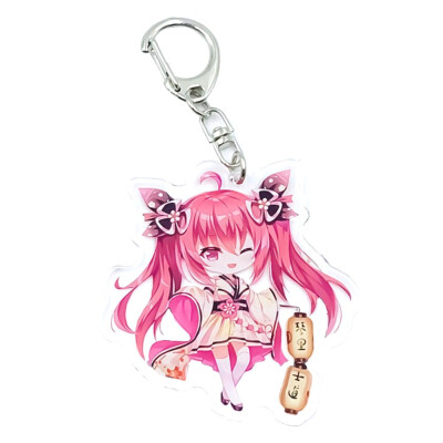 

CAR-TOBBY Anime DATE A LIVE Tokisaki Kurumi KeyChain Cosplay Acrylic Key ring Pendant Gift