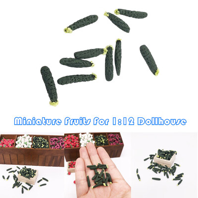 

YIWULA10Pcs 112 Dollhouse Miniature Vegetable Cucumber Kitchen Dining Model Play Toy