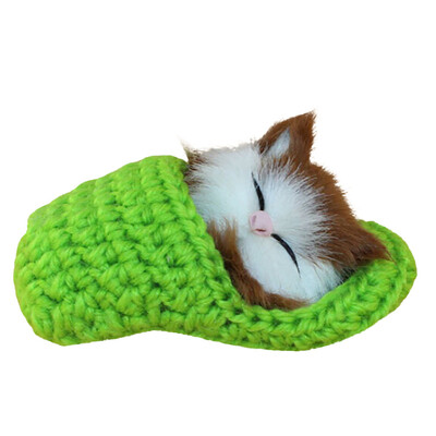 

Siaonvr In Stock Simulation Cat Vocalize Meow Meow Slippers Kitten Plush Toys Doll