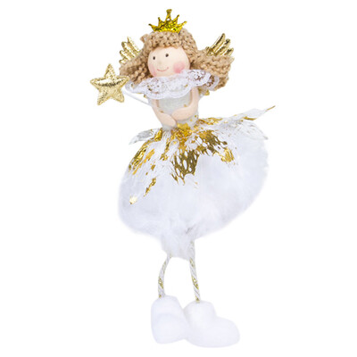 

Toponeto Decoration Desktop Christmas New Year Cute Angel Dolls Home Party DecorationTB