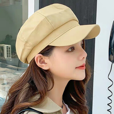 

Spring&Autumn New Fashion Chao Net Red Hat Japanese Octagonal Baseball Hat Female Habitat Beret