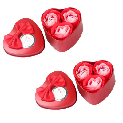 

Gobestart 2Box6Pcs Heart Scented Bath Body Petal Rose Flower Soap Wedding Decoration Gift