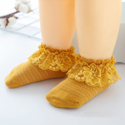 

Baby Girl Cute Socks Ruffle Lace Design Cotton Short Socks Infant Children Casual Breathable Sockss