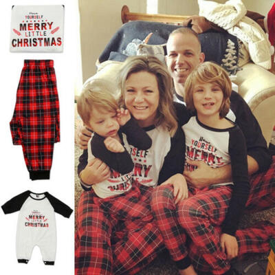 

UK Family Matching Christmas Pajamas Set Women Men Baby Kids Sleepwear Nightwear