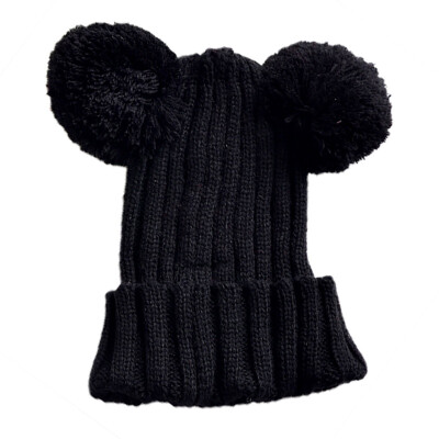 

Children Hat Toddler Kids Baby Girl Boys Winter Wool Hat Knit Beanie Fur Pom Pom Hat Baby Boys Girls Warm Cap Drop Shipping