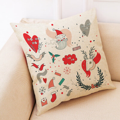 

Tailored Christmas Home Decor Cushion Cover Graffi Style Throw Pillowcase Pillow Covers