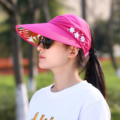 

Hat girl summer leisure set a sun-shielded travel anti-ULTRAviolet Korean version can fold sun hat empty top hat