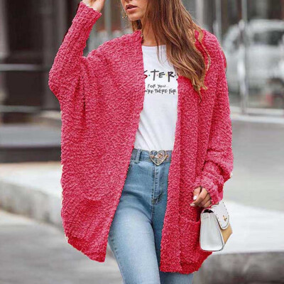 

Tailored Womens Loose Fit Long Sleeve Knitted Cardigan Coat Tops